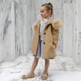 thumbnail image 4 of Vedolay Blazer jacket Girls Cozy Jacket Fall Winter Casual Fuzzy Outwear Coat,Khaki 3-4 Years, 4 of 5