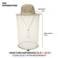 thumbnail image 3 of Fishing Hat Sun Protection Hat Mosquito Head Net for Outdoors Bucket Hat with Hidden Net Mesh, 3 of 4
