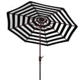 thumbnail image 4 of Safavieh Athens 9' Market Crank Striped Patio Umbrella, Black/White, 4 of 6