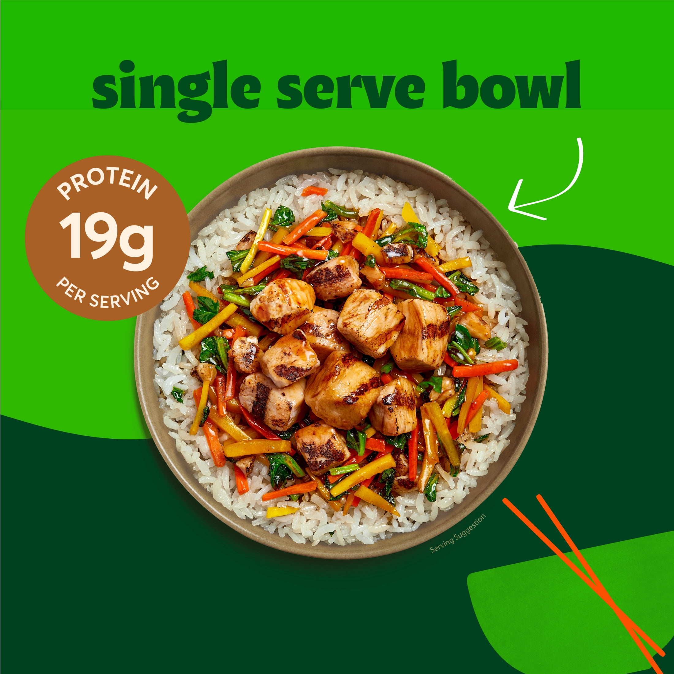 Bibigo Frozen Chicken & Vegetable Bibimbap Rice Bowl, 10.0 oz