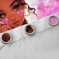 thumbnail image 4 of Erosebridal Chic Black Girls Blackout Curtains Set of 2 (52x84 Each),Cute 3D Pink Loves Glitter Print Window Curtains For Kids, 4 of 7
