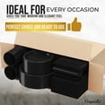thumbnail image 3 of Exquisite 350 Piece Black Plastic Disposable Party Plates & Tableware Combo Set, 3 of 7