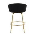 thumbnail image 5 of LumiSource Gold Steel, Black Velvet Claire 26" Fixed Height Counter Stool - Set of 2, 5 of 8