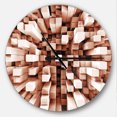thumbnail image 1 of DesignArt Reflective Checkered Cube Large Wall Clock, 1 of 2