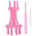 thumbnail image 4 of BESTYASH 1 Set Knitting Spool Loom for Yarn Knitter Rosy Plastic Compact DIY Projects Home Decor Accessories Crafting, 4 of 6