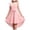 Pink, variant on Girls Dress for Kids Square Neck Flutter Dresses Summer Dressy Frocks(White,11-12 Y)