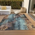 thumbnail image 3 of Dalyn Rugs Machine Washable Indoor/Outdoor Chantille Blue 3' x 5' Rug, 3 of 9