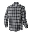 thumbnail image 5 of CYiJun Mens Plaid Shirts with Two Pocket Regular Fit Casual Long Sleeve Button Down Flannel Shirt,Black S, 5 of 8