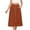 Brown, variant on Kaemgyyd Women's Flowy Midi Skirt Summer Cute Solid Color Pleated High Waisted Casual Button Front Skirts with Pockets