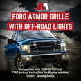 thumbnail image 2 of AMERICAN MODIFIED Front Armor Grille Compatible with 2009-2014 Ford F150, Glossy Black, 2 of 9