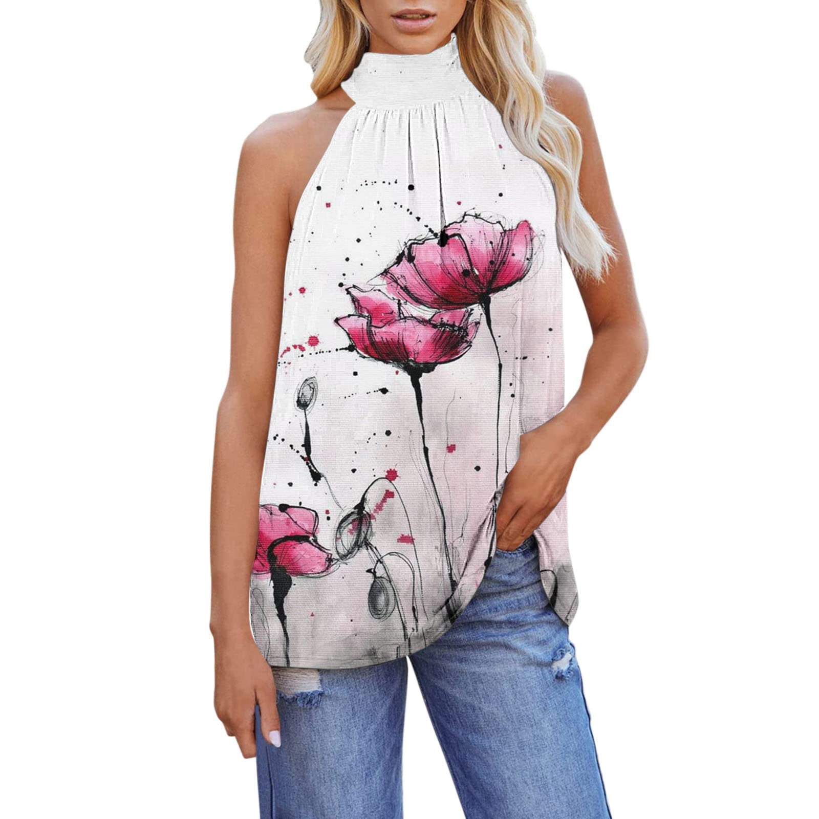 high neck summer blouses