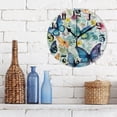 thumbnail image 3 of Wall Clock 10 Inch Silent Non-Ticking 8 Butterfly Floral Battery Operated Rustic Retro for Living Room Home Kitchen Bathroom, 3 of 7