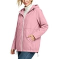 thumbnail image 4 of WPPGONE Womens Windbreaker Jacket Hooded Water-Repellent Hem Drawstring Zip Up Long Sleeve Coat Outdoor Autumn Winter Fashion Casual Jacket with Pockets, 4 of 9