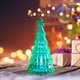 thumbnail image 4 of Adornos navideños Mini árbol de Navidad de cristal luminoso Adorno de escritorio Regalo navideño para niños Luces decorativas, 4 of 5