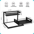 thumbnail image 3 of Under Sink Organizer, Pull Out Cabinet Organizer 2 Tier Slide Out Sink Shelf Cabinet Storage Shelves, Storage for Kitchen Bathroom, Black, 2 Pack, 3 of 8