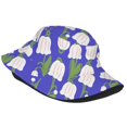 thumbnail image 2 of ZICANCN Bucket Hat -Plower Coloring Pattern Unisex Print Double-Side-Wear Bucket Hat for Fishing Beach Outdoor, 2 of 5