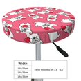 thumbnail image 4 of Disketp French Bulldog Funda Redonda para Taburete, Funda de Cojín para Silla de Bar Suave y Elástica-14 inch, 4 of 7