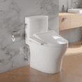 thumbnail image 3 of TOTO® WASHLET®+ Aquia IV® Cube Two-Piece Elongated Dual Flush 1.28 and 0.9 GPF Toilet with C2 Bidet Seat, Cotton White - MW4363074CEMFGN#01, 3 of 5