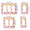 thumbnail image 2 of Yayeee Rocker Switch Wall Plate 2-Gang 4.7"x4.6" Home Decorative Outlet Cover, Yellow Pink Stars, 2 of 6