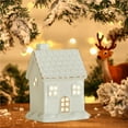 thumbnail image 5 of JVBTVB Luminous Ceramic Christmas Village Decoration with Deer & Snowman, Elegant White Ceramic House Night Light for Holiday Tabletop Decor 2025, 5 of 6