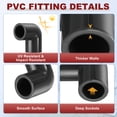 thumbnail image 4 of 4 Pcs 3/4" 90 Degree Elbow PVC Pipe Fitting, Furniture Build Grade Schedule 80 Pipe Corner Connector Socket Elbow PVC Corner Adapter for Water Line Plumbing & Irrigation, Grey, 4 of 7