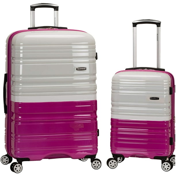 Rockland Melbourne Hardside Expandable Spinner Wheel Luggage, Two 