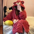 thumbnail image 3 of Pijama de invierno para mujer, grueso, con estampado de pato Donald, de polar coral, para estudiantes, 3 of 5