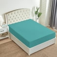 thumbnail image 6 of Mellanni Fitted Sheet with up to 16 inch Deep Pocket, Soft Microfiber, 1 Piece King, Teal, 6 of 7