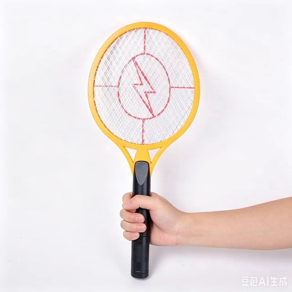 Electric Fly Swatter [Set of 1] Handheld Bug Zapper Racket for Indoor/Outdoor - Powerfull 1500 Volt Instant Flies/Bug & Mosquito - Portable Fly Zapper Battery Operated (AA Batteries not Included)
