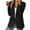 Black, variant on Womens One Button Blazer Lightweight Work Office Blazer Stretch Lapel Collar Long Sleeve Jacket Suit Blazer Burgundy