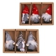 thumbnail image 3 of Christmas Gnomes Set of 3 Handmade Santa Scandinavian Tomte Plush Gnome, Home Tabletop Ornaments Christmas Gnome Decor D, 3 of 7