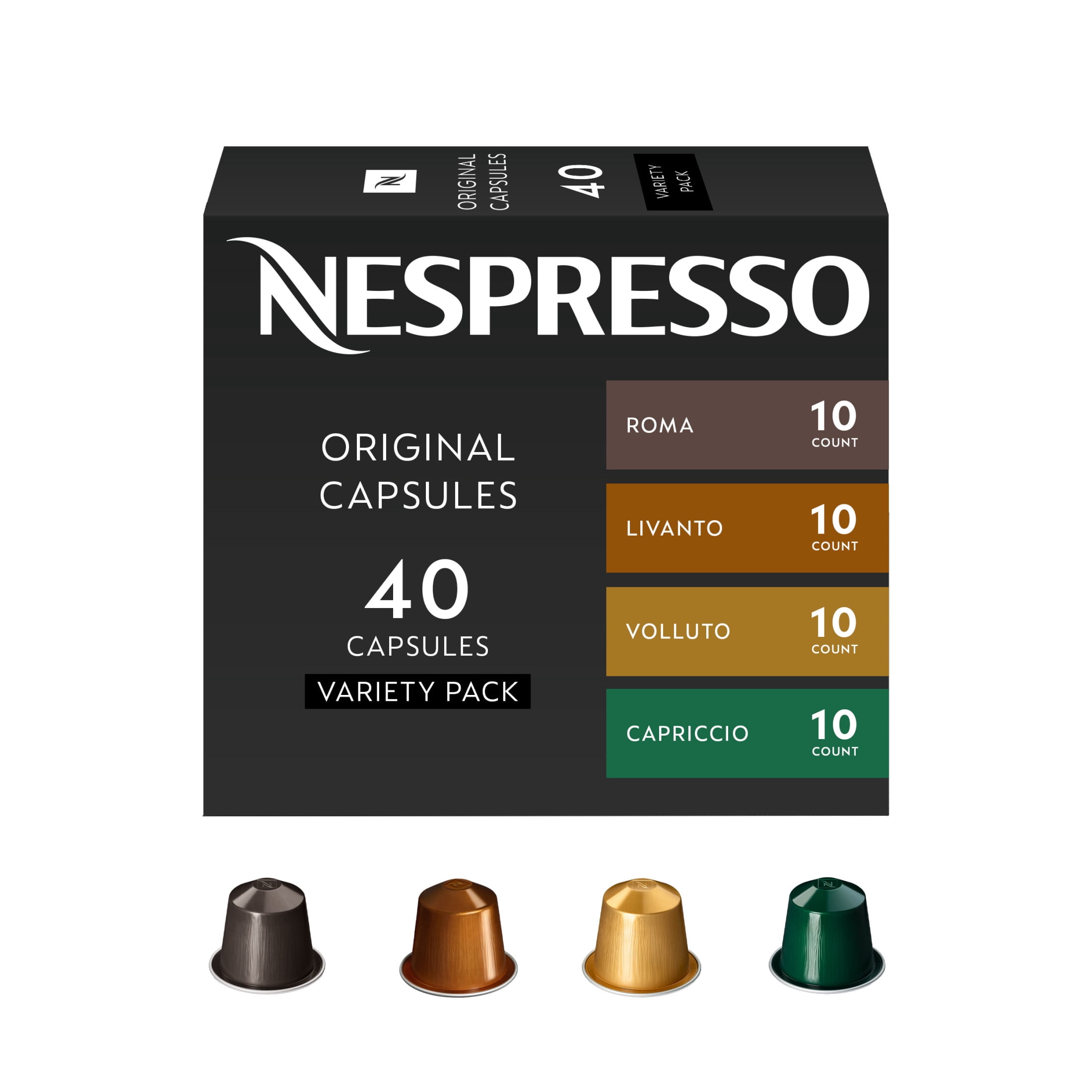 Nespresso Original Line Espresso Pods, Variety Pack, Mild and