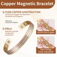 thumbnail image 7 of Wollet Tri Tone Pure Copper Magnetic Copper Bracelets Rings, Jewelry Gift Set for Women, Mom Wife, 7 of 7