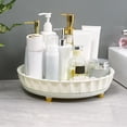 thumbnail image 4 of Turntable Organizer Food Storage Container Multipurpose Desktop Storage Tray Cosmetic Organizer for Pantry Kitchen Countertop Fridge Closet White, 4 of 7