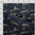thumbnail image 3 of oneOone Cotton Silk Navy Blue Fabric Animal Quilting Supplies Print Sewing Fabric By The Yard 42 Inch Wide, 3 of 4