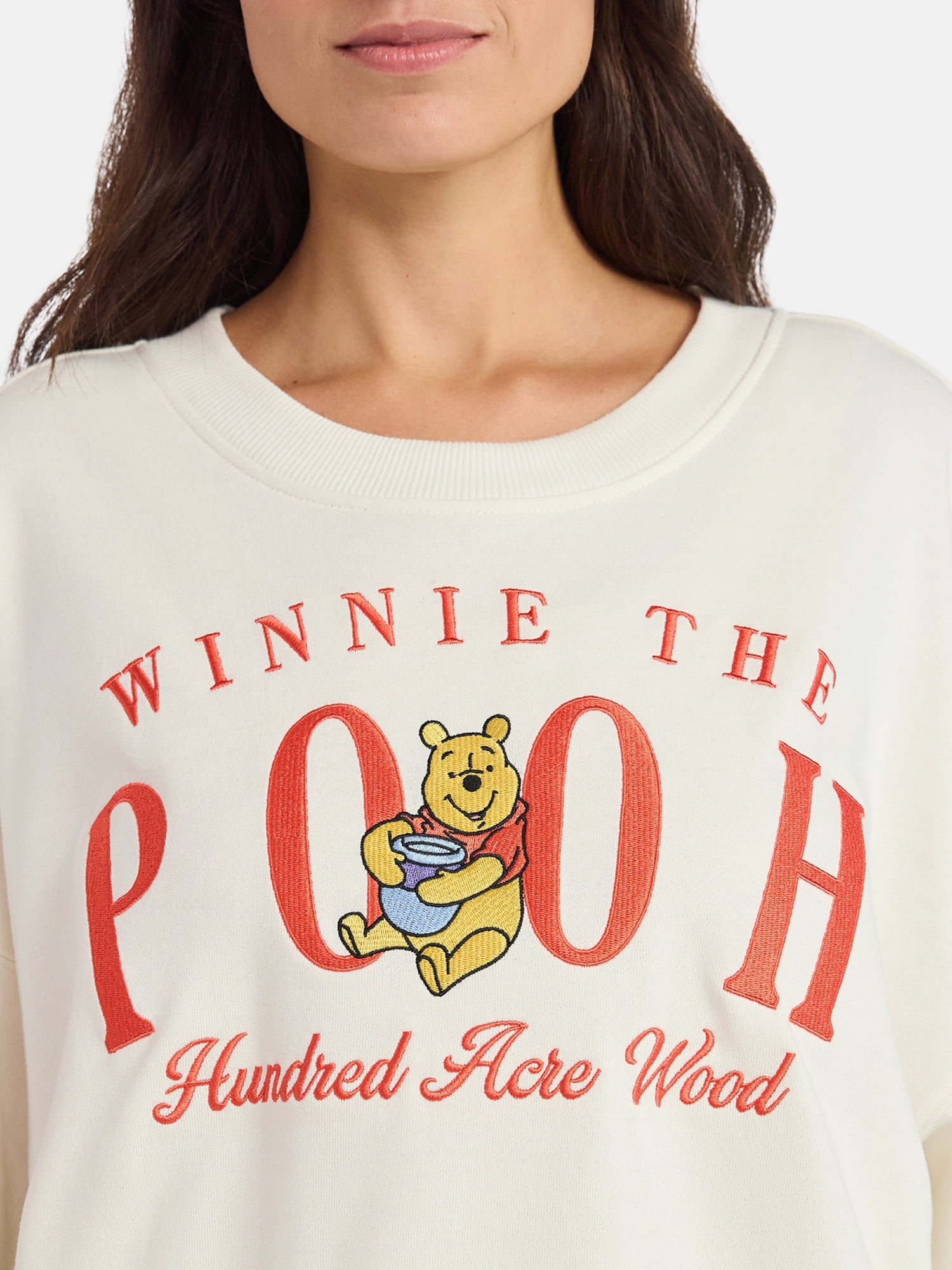 Winnie the Pooh Women’s Cropped Boxy Sweatshirt, Sizes XXS-XXL