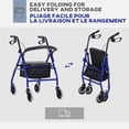 thumbnail image 3 of Déambulateur à Roulettes en Aluminium Ajustable : Fauteuil Roulant Médical Pliable avec Sac, 3 of 6