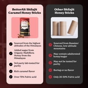 Better Alt Pure Himalayan Shilajit Cinnamon Honey Sticks with Organic Honey | Easy to Consume Shilajit| 30 Sticks for Energy Boost & Immune Support, 85+ Trace Minerals, 75%+ Fulvic Acid
