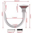 thumbnail image 2 of Set Of 2 Square Metal Decorative Curtain Holdbacks, Wall Mounted Window Drapery Tiebacks For Bedroom, Livingroom, Office Come With Screws, White, 2 of 7