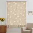 thumbnail image 3 of Beige Floral Sheer Curtains 72 Inches Long, Vintage Spring Botanical Flowers Light Filering Curtains, Breathable Simi Curtain Privacy Drapes for Living Room Bedroom Lightweight Window Treatment, 3 of 9