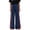 Navy, variant on Wide Leg Pants for Women Summer Casual, Flowing Beach Trousers with Elastic Waist for Vacation, Cruise, Holiday,Navy L