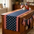 thumbnail image 2 of FEOLGEHLY 4th of July Decorations, Independence Day Home Decor, 4th Of July Table Runner Patriotic Red White Blue Star Table Runner Independence Day Holiday Kitchen Dining Table Decor, 2 of 6