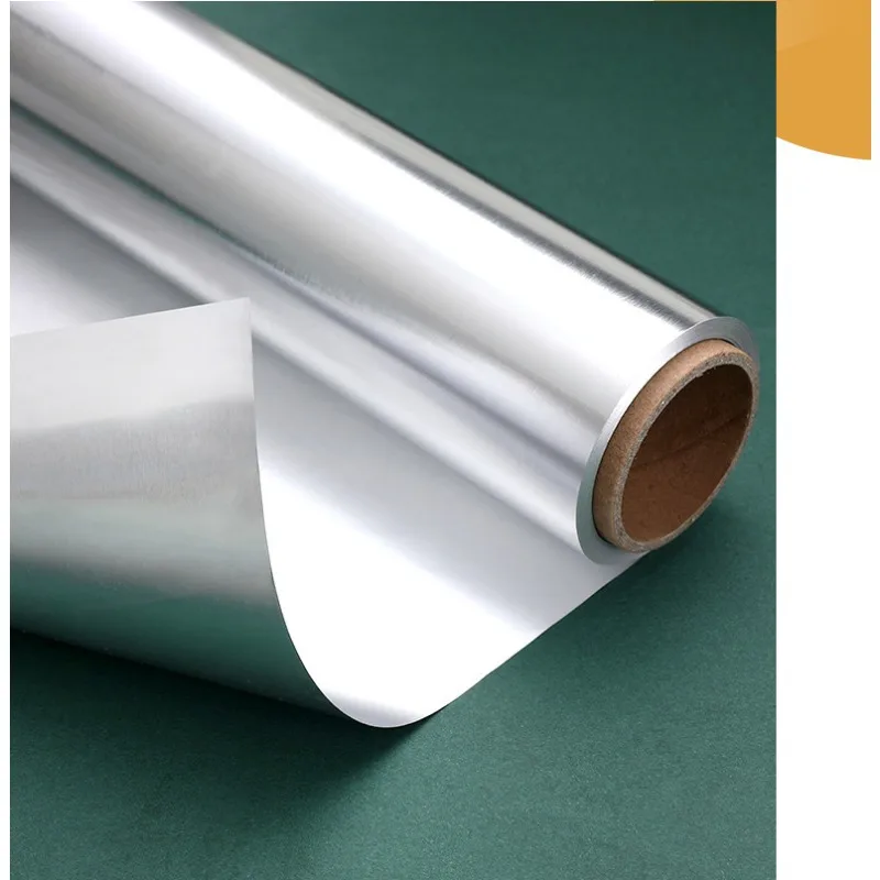 One roll of aluminum foil, micrometer thickness, can choose from regular thickened models, food grade kitchen tin foil paper, su
