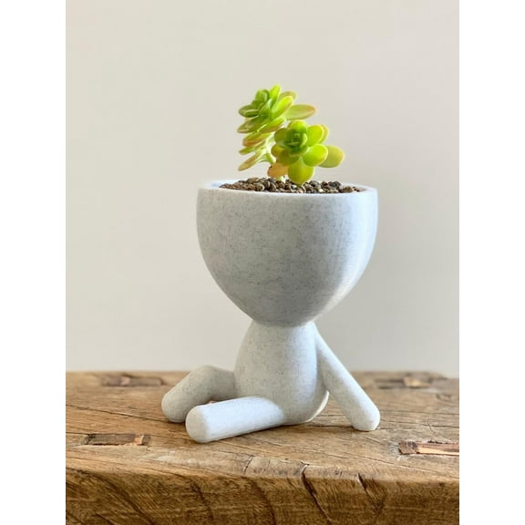 Little People Planter  Relaxed/Chill Planter Gift Idea, People Relaxed/Chill Planter, Bar Decor, Table Decor, Plant Gift Idea, Cute Succulent Planter Marbel