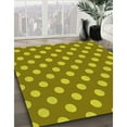 thumbnail image 2 of Ahgly Company Indoor Round Patterned Dark Yellow Green Area Rugs, 5' Round, 2 of 6