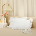 thumbnail image 6 of REGALWOVEN Queen(20"x30") Pillowcase with Envelope Closure, Ruffled Pillow Shams Set of 2, White, 6 of 6