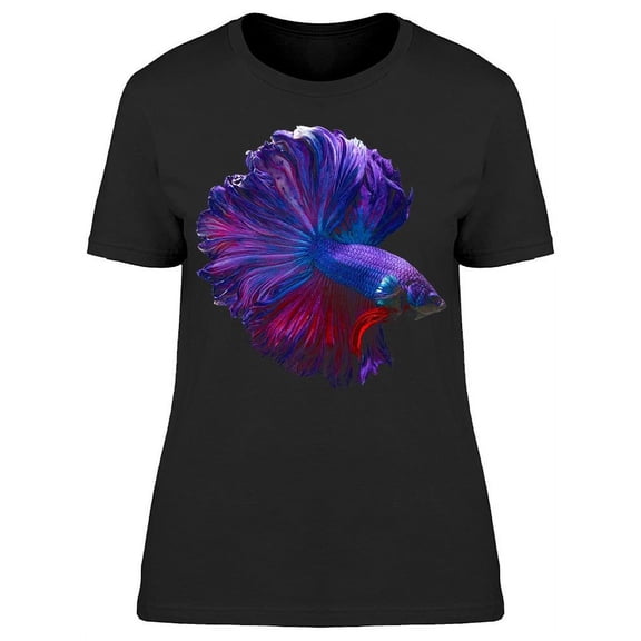 Elegant Multi-Colored Betta Fish T-Shirt Women -Image by Shutterstock, Female x-Large