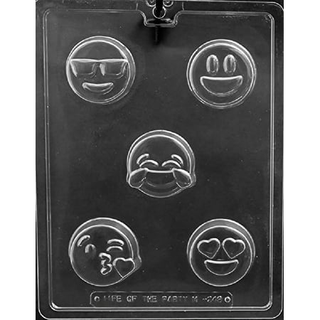 Grandmama's Goodies M249 Emoji Cookie Chocolate Candy Mold with Exclusive Molding Instructions