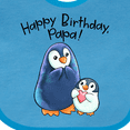 thumbnail image 4 of Inktastic Happy Birthday, Papa- Cute Penguins Boys or Girls Baby Bib, 4 of 4