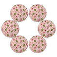 thumbnail image 2 of 15.4" Round Placemat Set of 6 Polyester Fabric Place Mats Non-Slip Dining Kitchen Table Mats for Kitchen Party Decor Snowflake Racket Pattern, 2 of 5